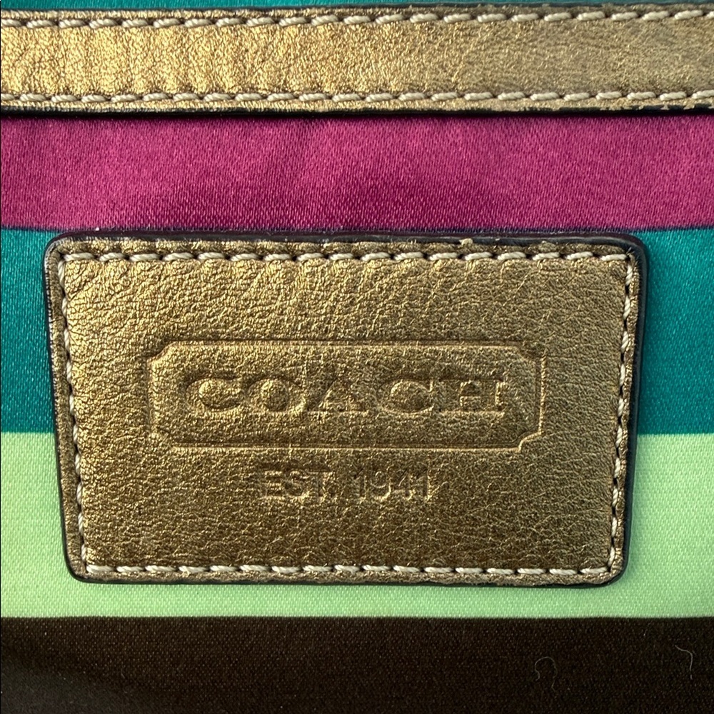 Coach Legacy Stripe sateen tote bag - Picture 6 of 9